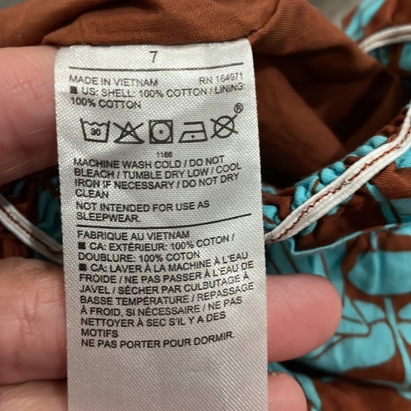 Janie and Jack Girl’s Floral Aqua & Brown Lined Jogger Pants Size 7 - Picture 6 of 7